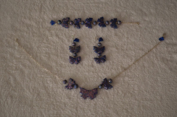 Sada šperků - třpytivý motýlci.