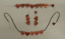 Červená srdce na kůži