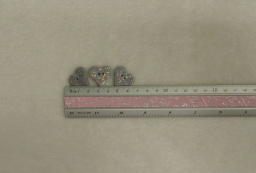 Graue Herz mit weißen glitter